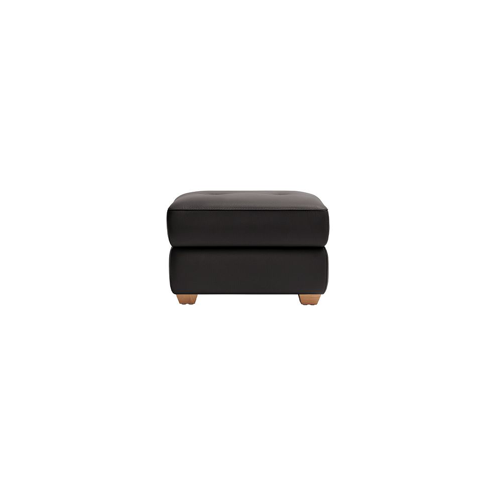Samson Storage Footstool in Black Leather 2