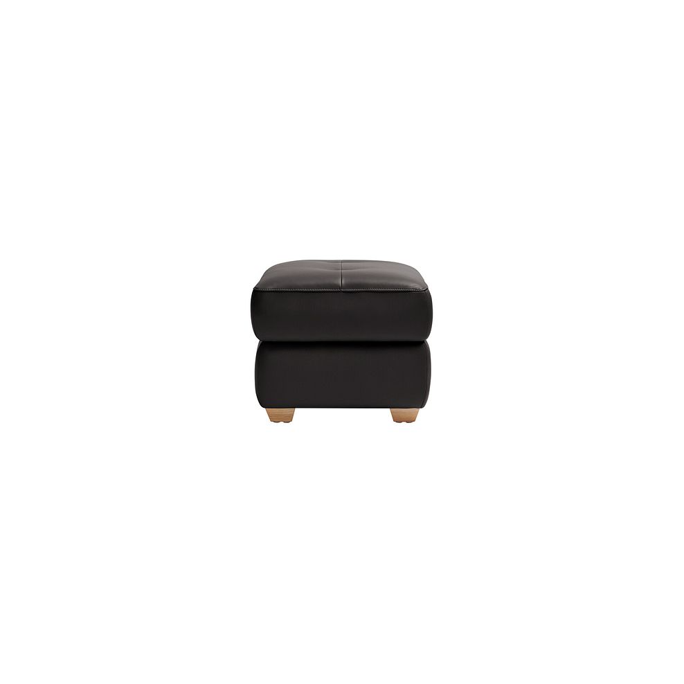 Samson Storage Footstool in Black Leather 4