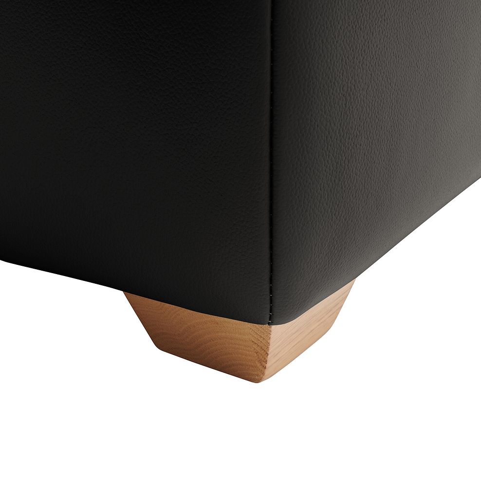 Samson Storage Footstool in Black Leather 5