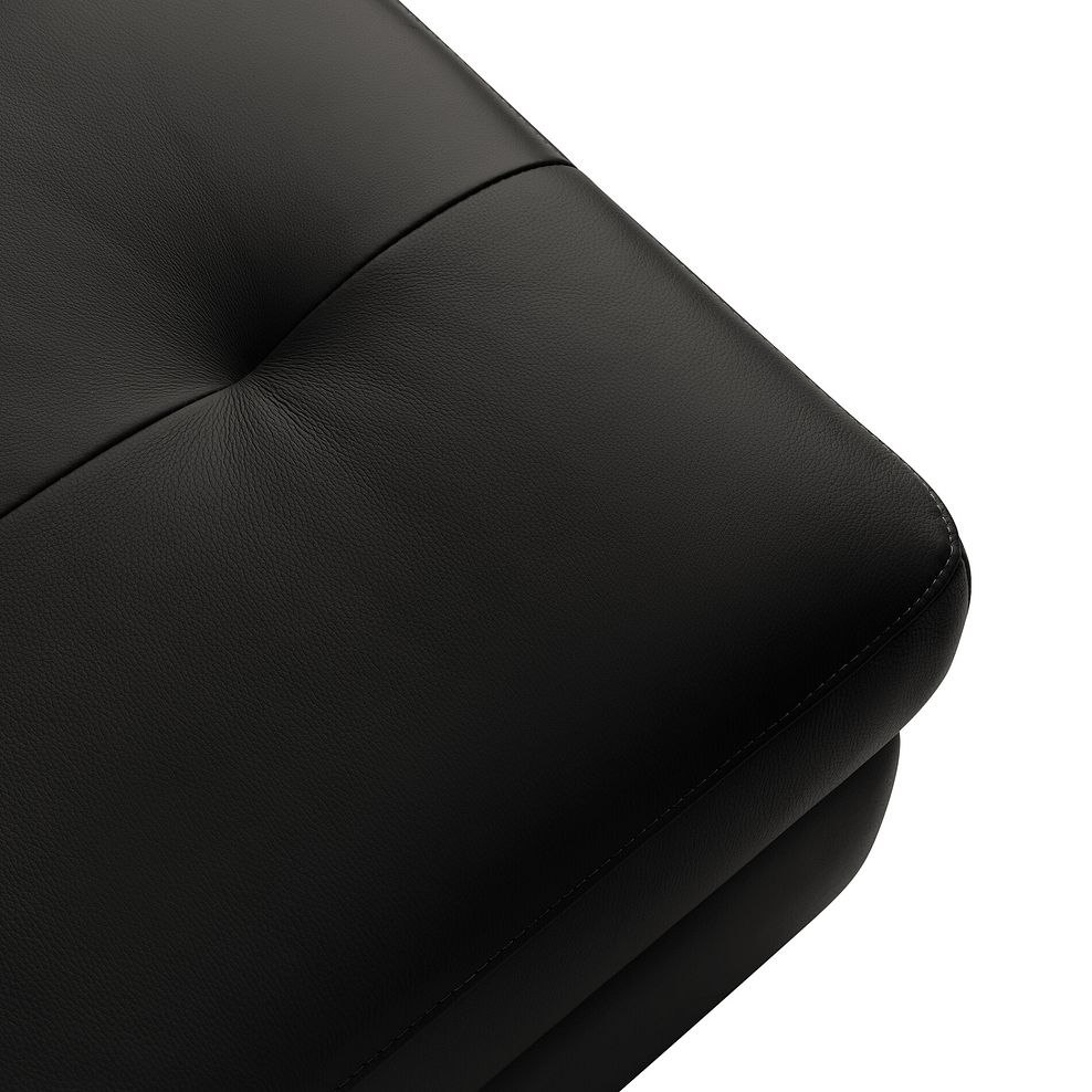 Samson Storage Footstool in Black Leather 7