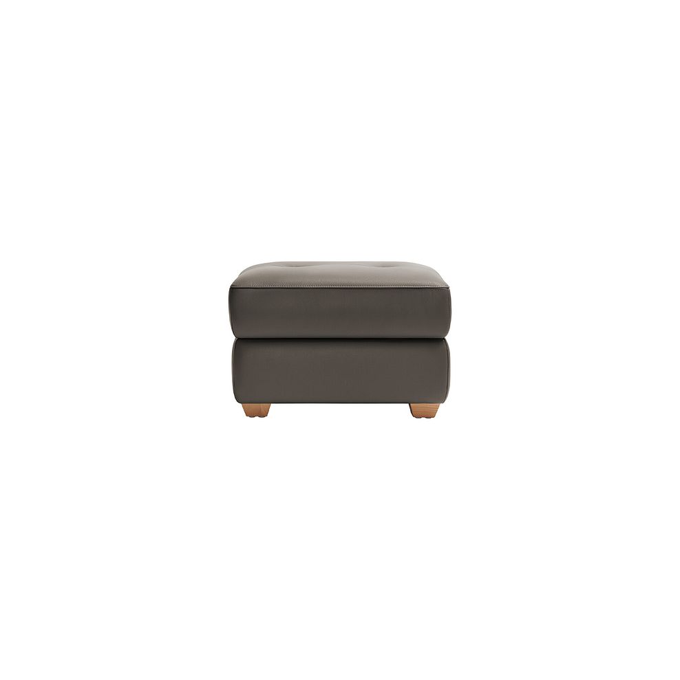 Samson Storage Footstool in Dark Grey Leather 2