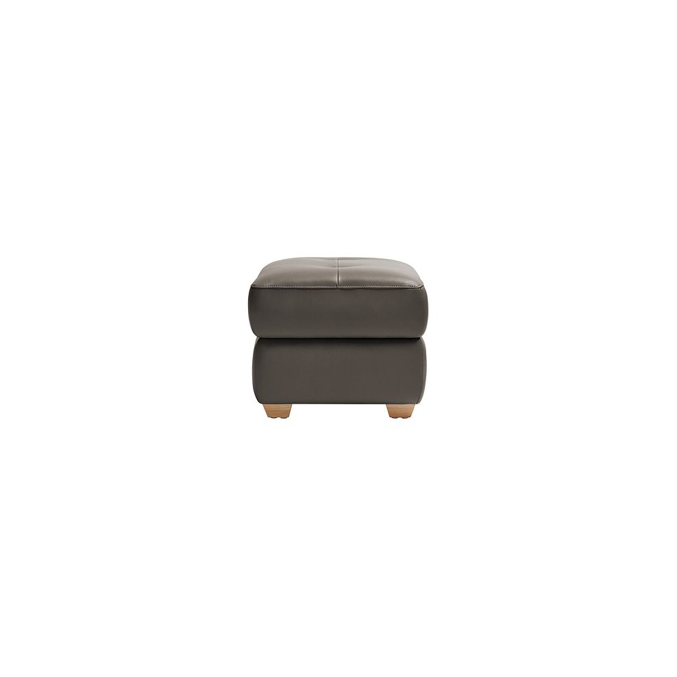 Samson Storage Footstool in Dark Grey Leather 4