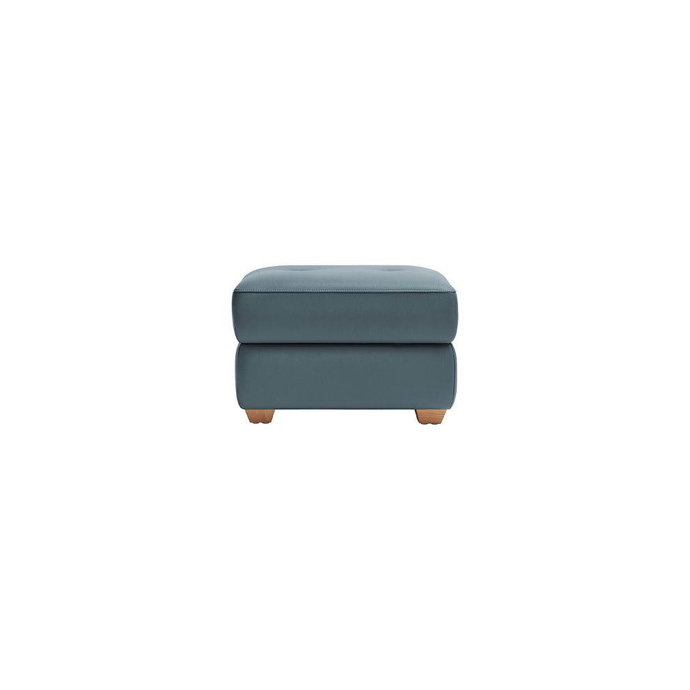 Samson Storage Footstool in Light Blue Leather 2