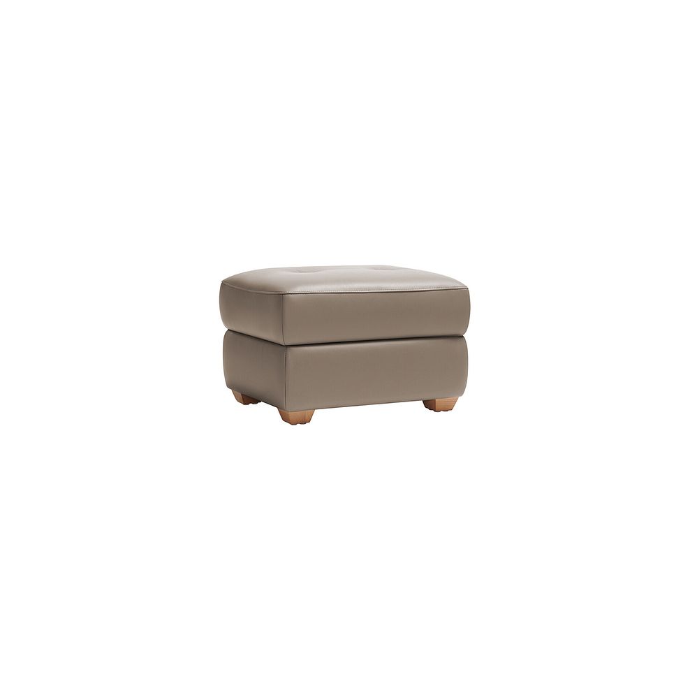 Samson Storage Footstool in Taupe Leather 1