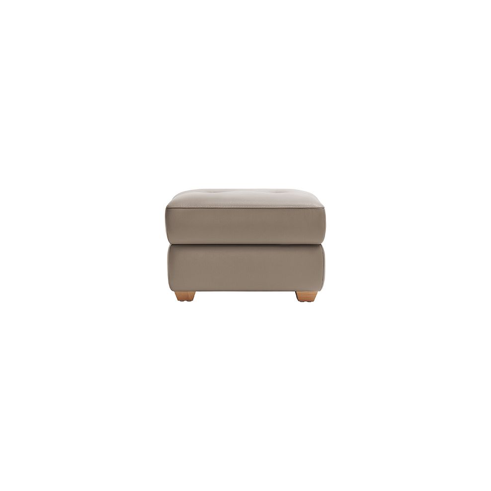 Samson Storage Footstool in Taupe Leather 2