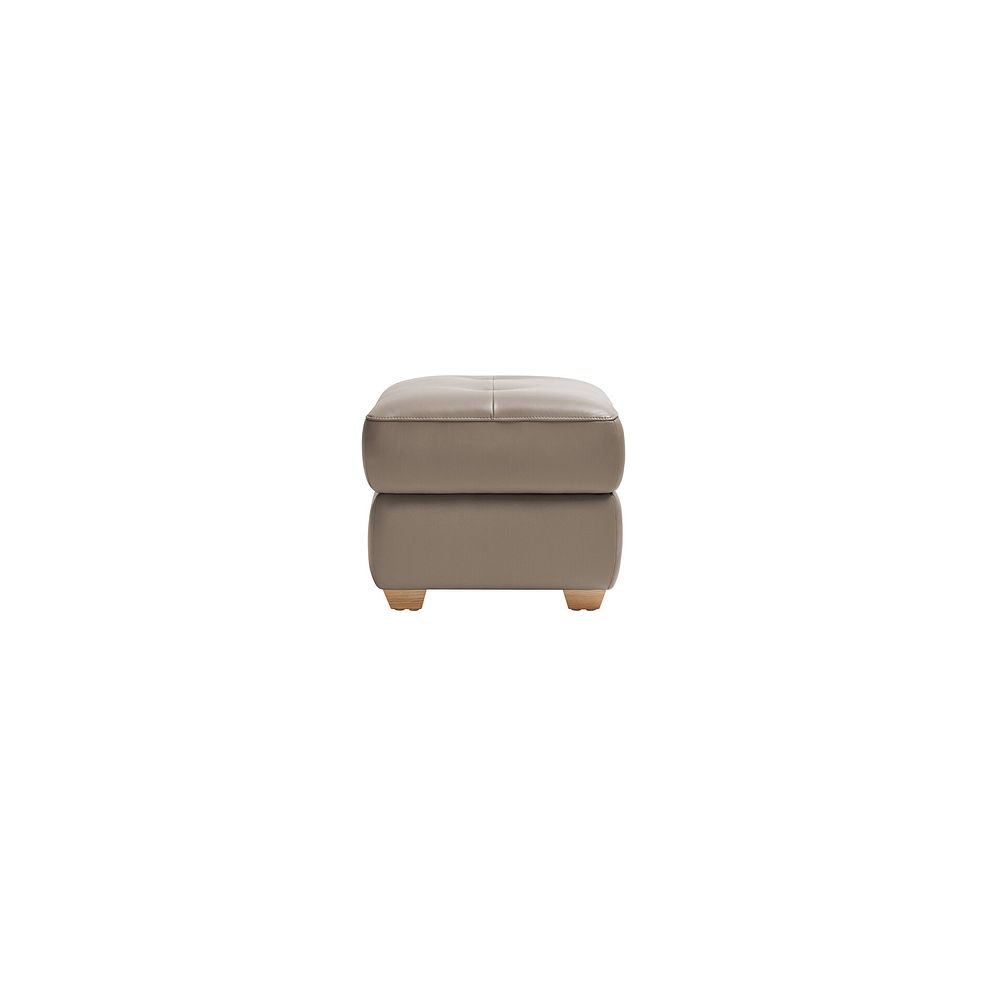 Samson Storage Footstool in Taupe Leather 4