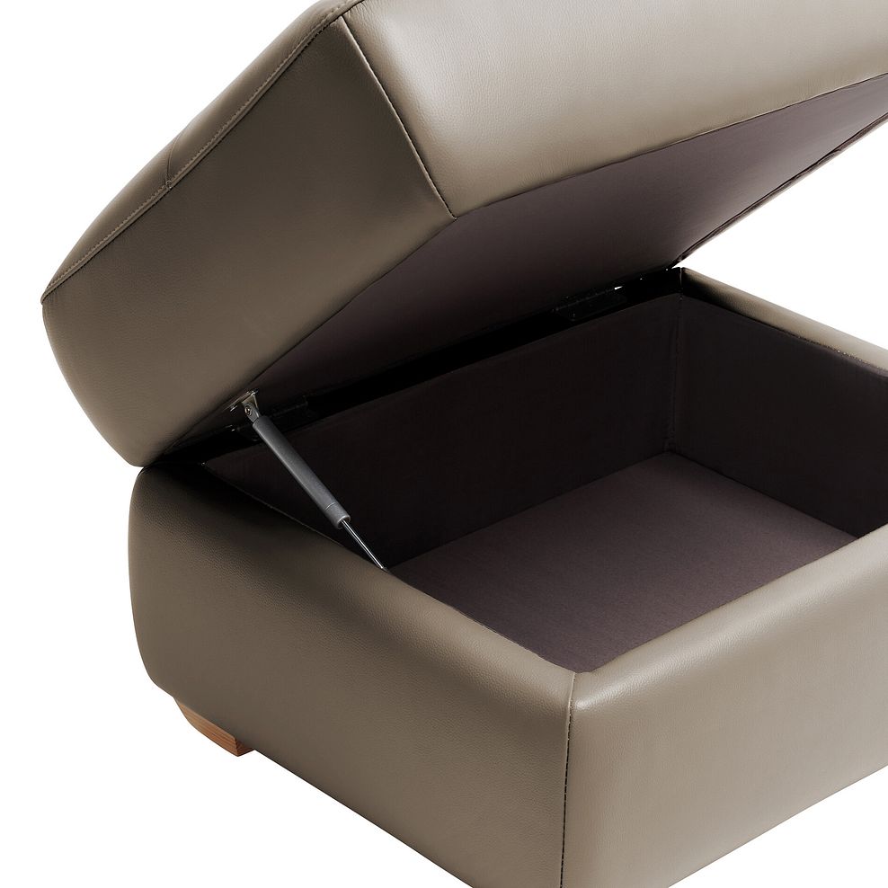 Samson Storage Footstool in Taupe Leather 6