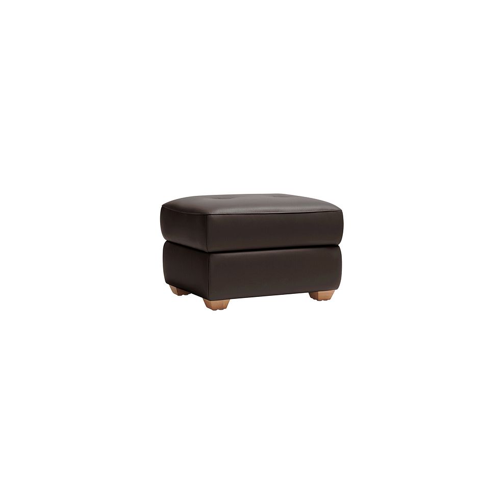 Samson Storage Footstool in Two Tone Brown Leather 1