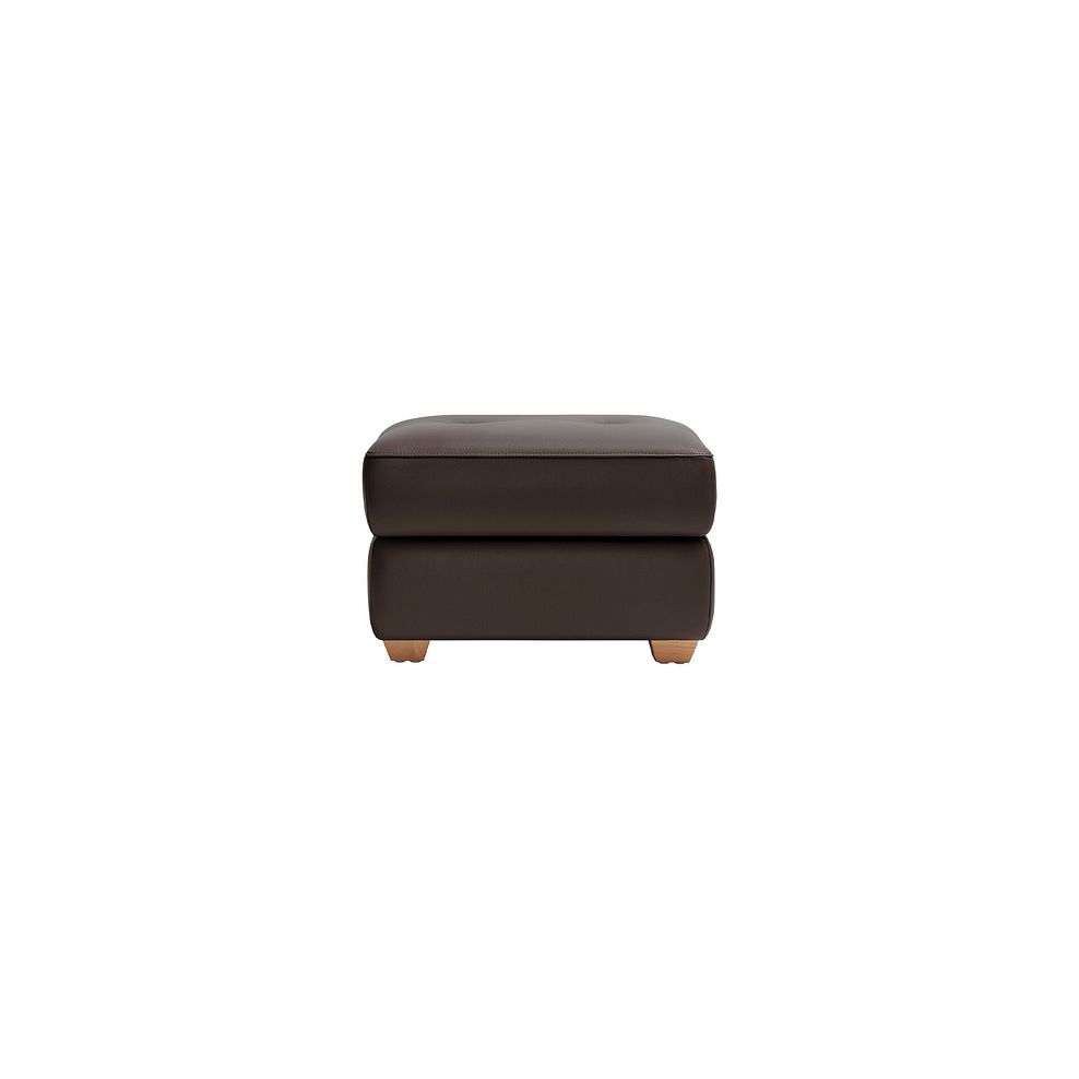 Samson Storage Footstool in Two Tone Brown Leather 2
