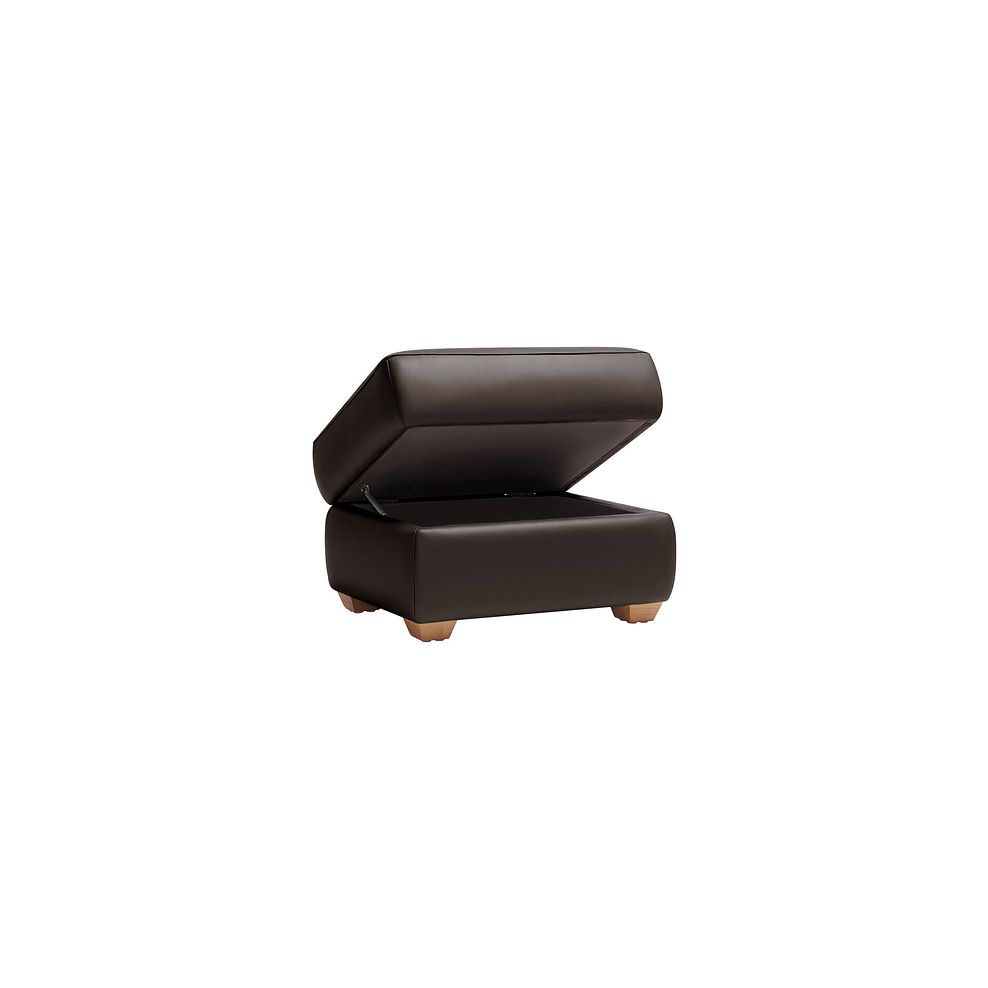 Samson Storage Footstool in Two Tone Brown Leather 3