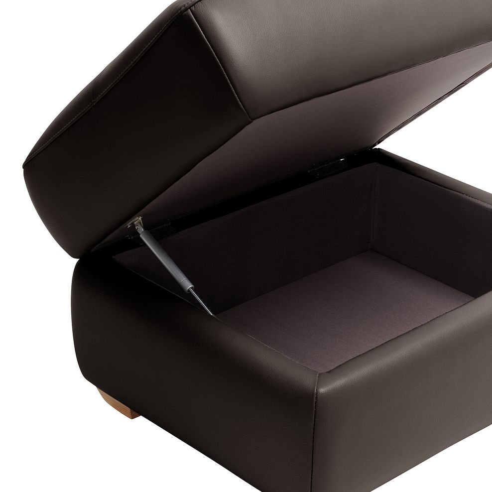 Samson Storage Footstool in Two Tone Brown Leather 6