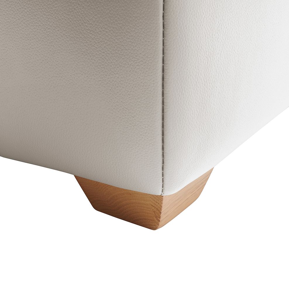 Samson Storage Footstool in White Leather Thumbnail 5