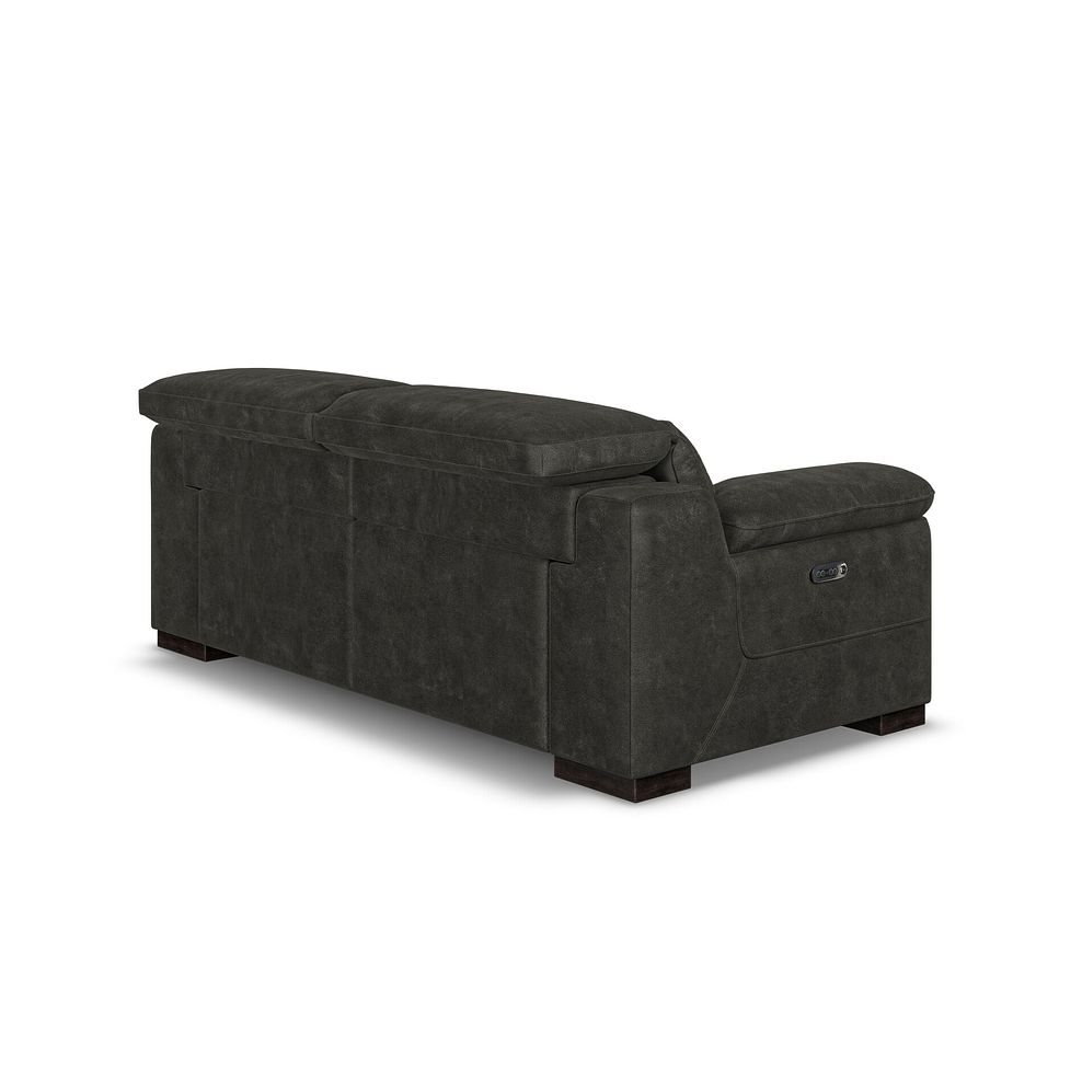 Santino 2 Seater Recliner Sofa With Power Headrest in Billy Joe Grey Fabric Thumbnail 5