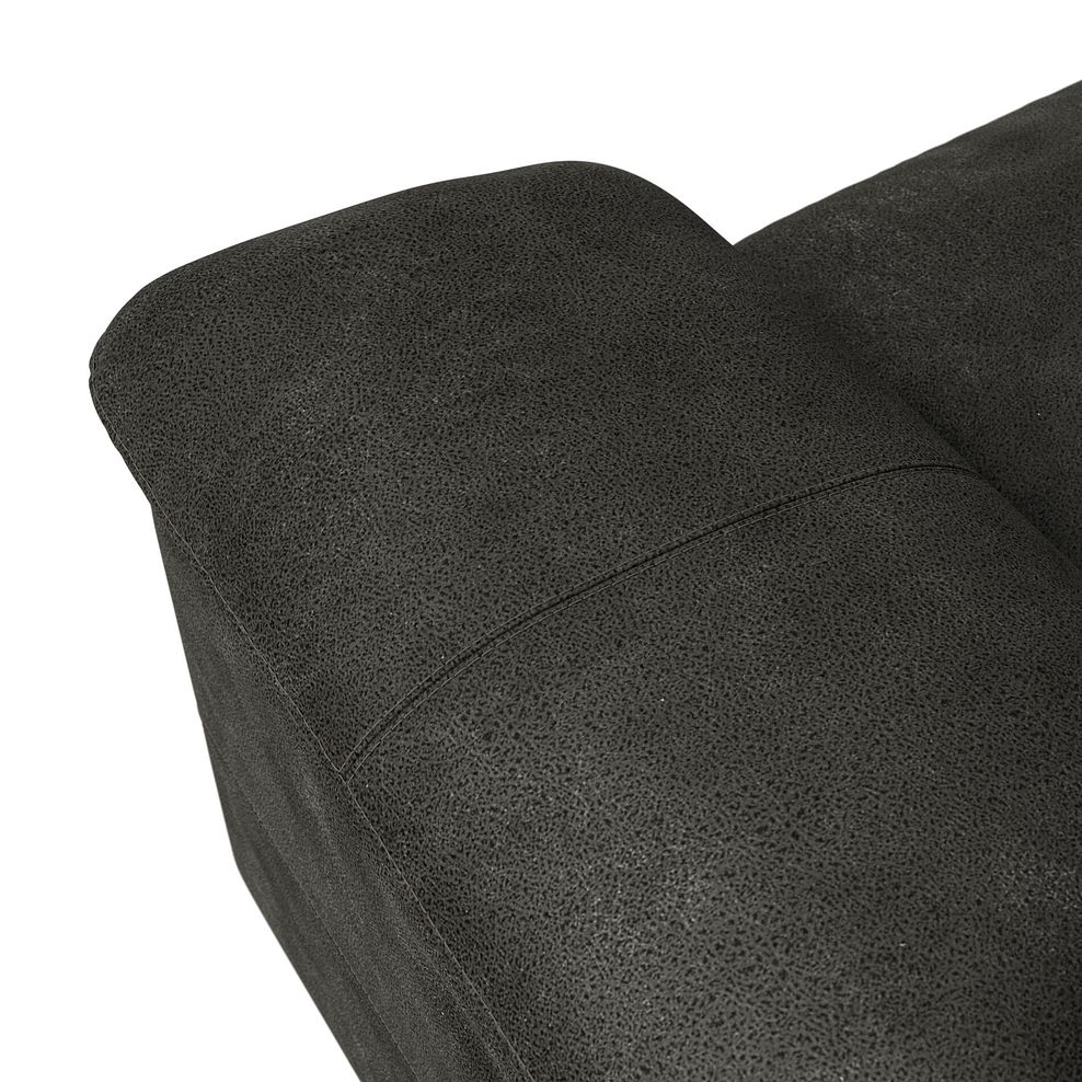 Santino 2 Seater Recliner Sofa With Power Headrest in Billy Joe Grey Fabric 9