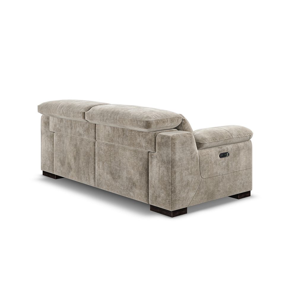 Santino 2 Seater Recliner Sofa With Power Headrest in Descent Taupe Fabric 5