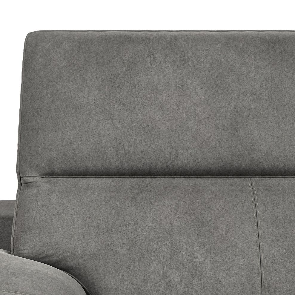 Santino 2 Seater Recliner Sofa With Power Headrest in Maldives Dark Grey Fabric 16