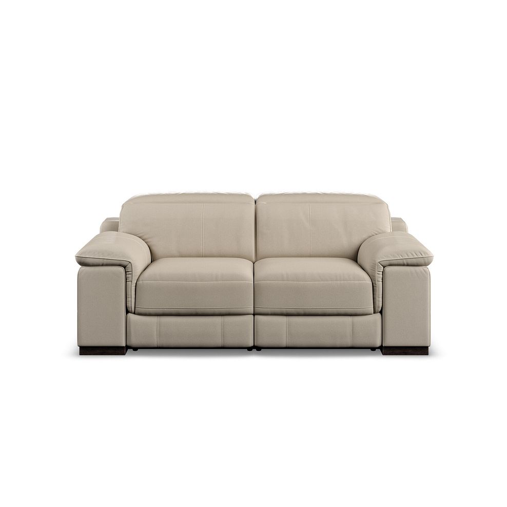 Santino 2 Seater Recliner Sofa With Power Headrest in Pebble Leather 6