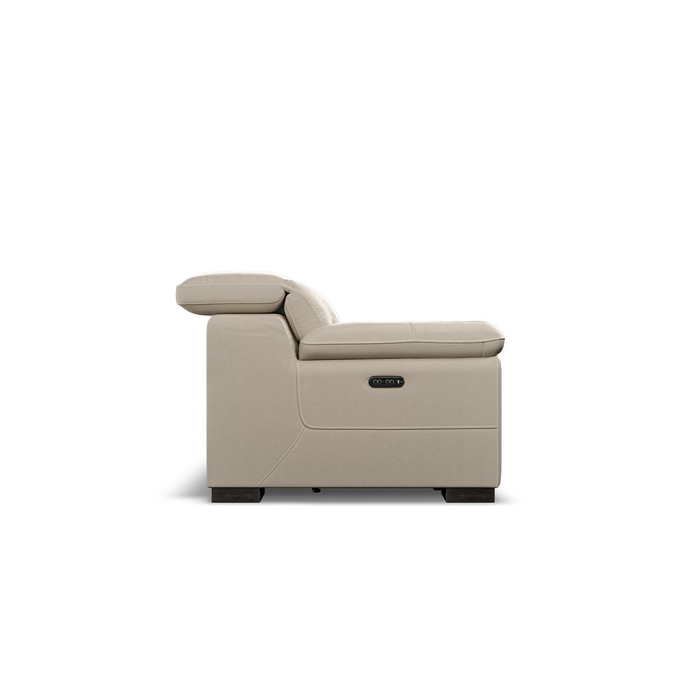 Santino 2 Seater Recliner Sofa With Power Headrest in Pebble Leather 7