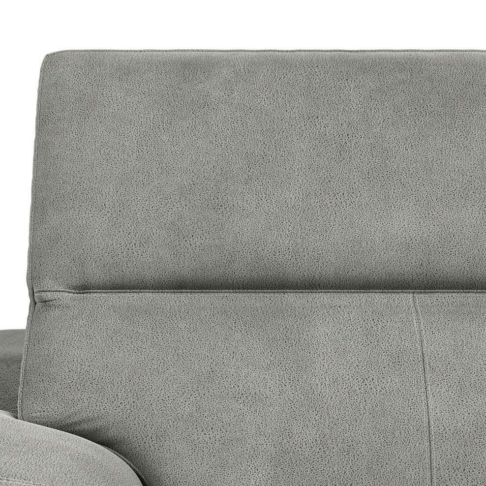 Santino 3 Seater Recliner Sofa With Power Headrest in Billy Joe Dove Grey Fabric 12