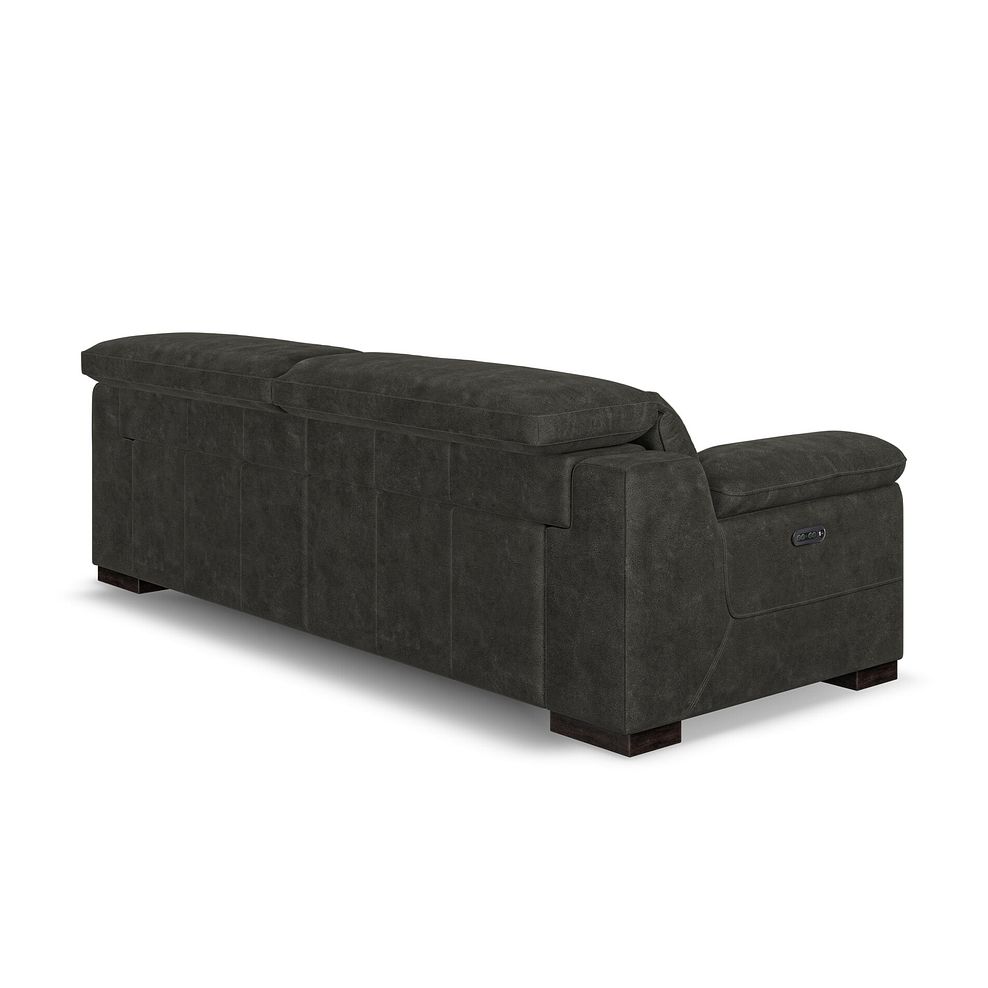 Santino 3 Seater Recliner Sofa With Power Headrest in Billy Joe Grey Fabric 5