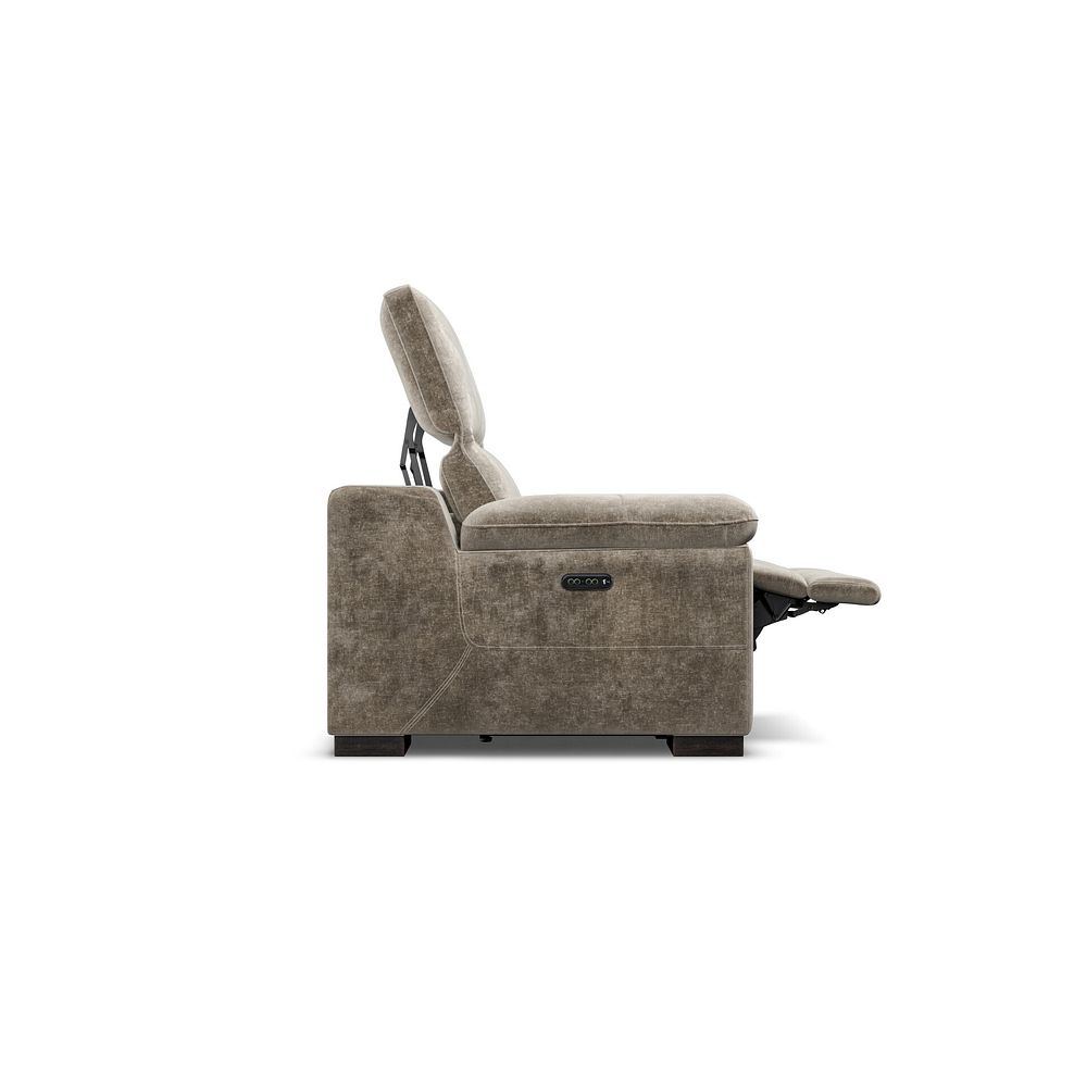 Santino Recliner Armchair With Power Headrest in Descent Taupe Fabric 7