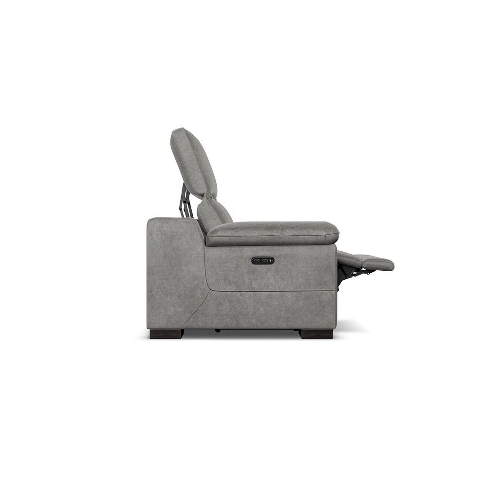 Santino Recliner Armchair With Power Headrest in Maldives Dark Grey Fabric 11