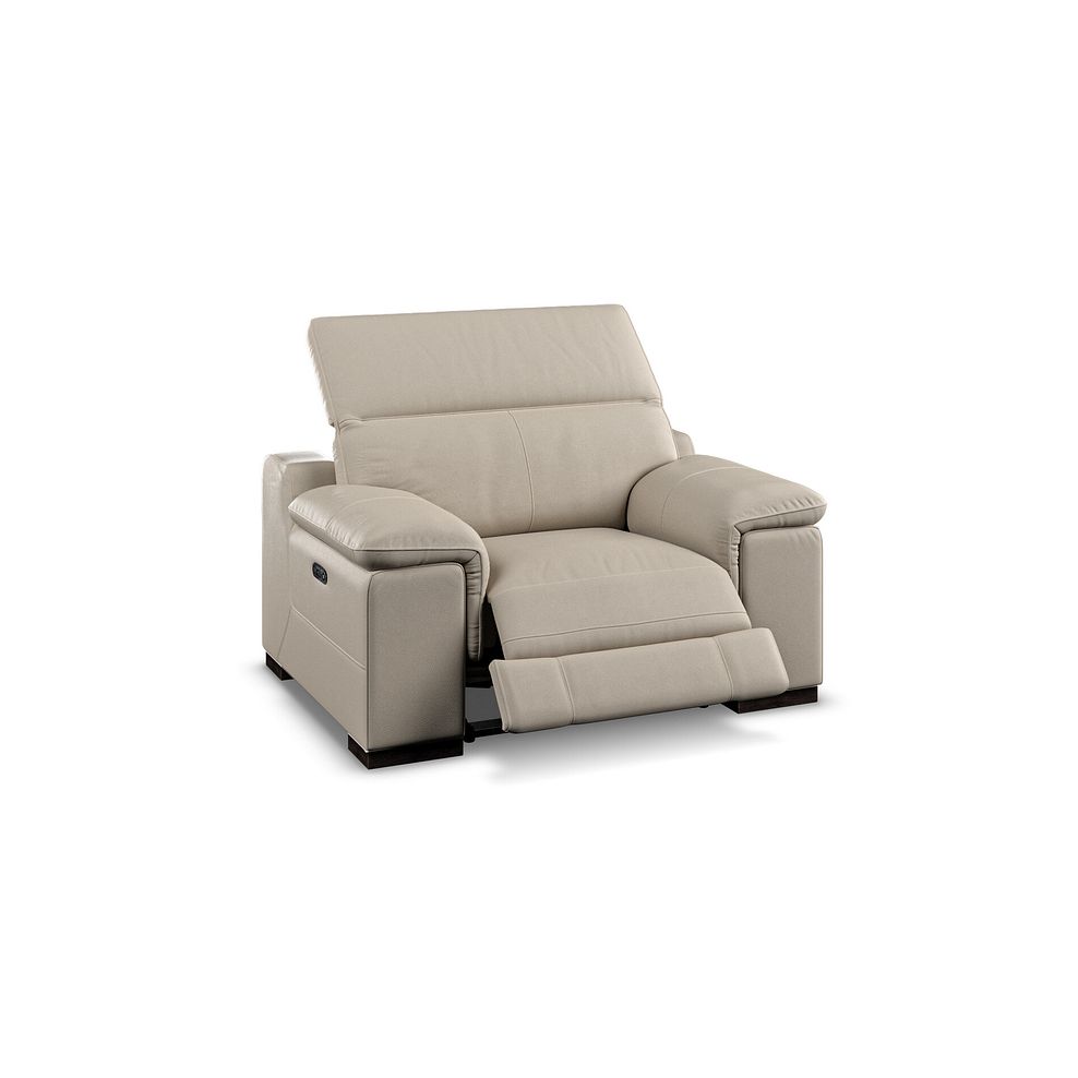 Santino Recliner Armchair With Power Headrest in Pebble Leather 2