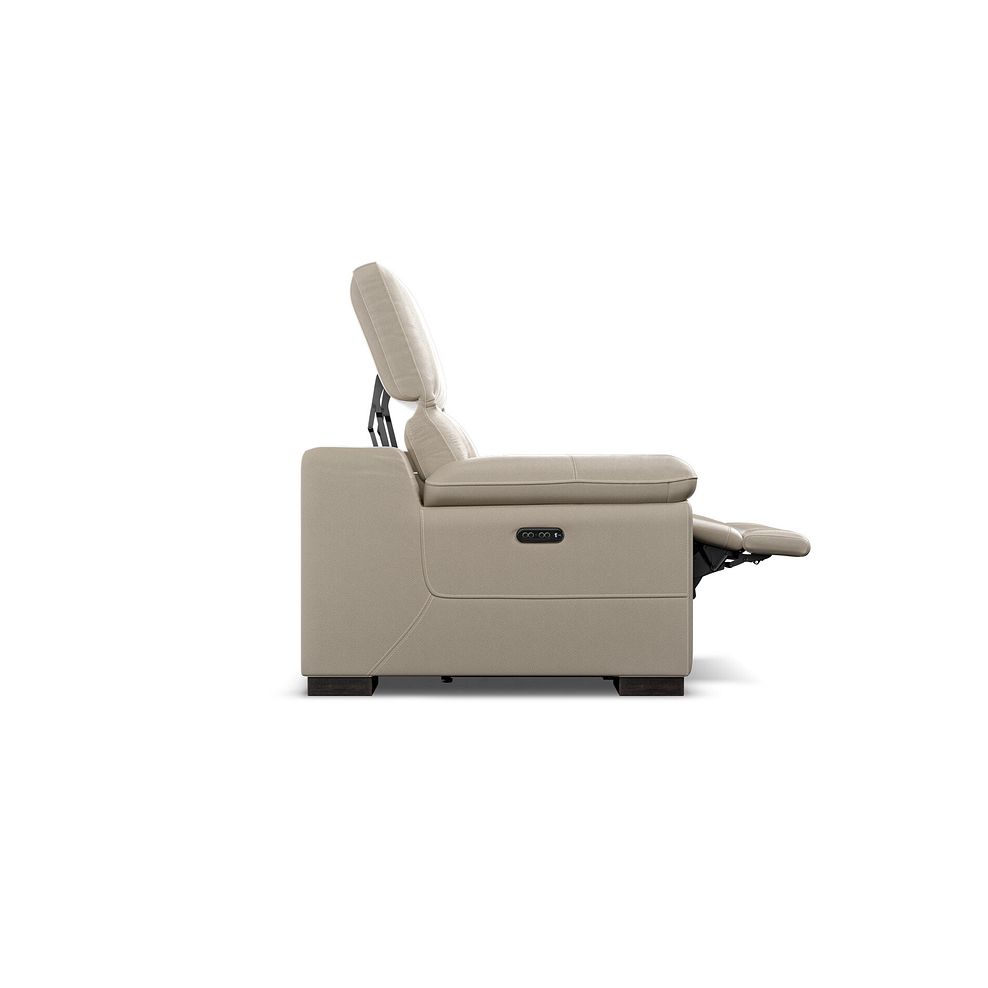 Santino Recliner Armchair With Power Headrest in Pebble Leather 7