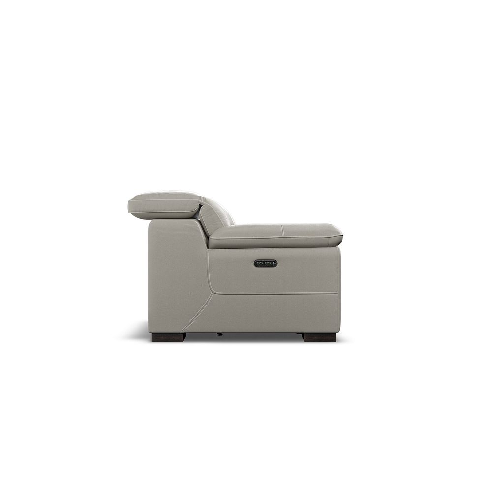 Santino Recliner Armchair With Power Headrest in Taupe Leather 6