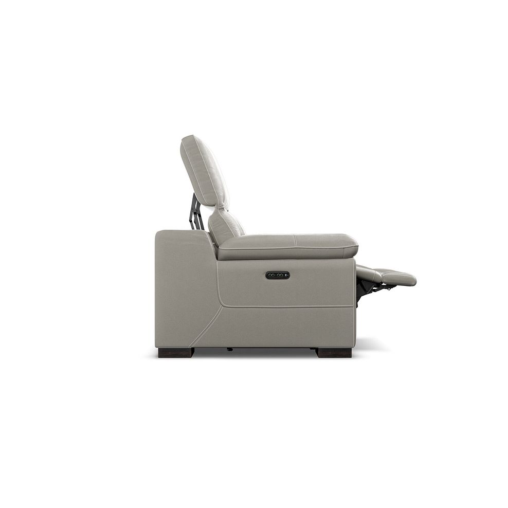 Santino Recliner Armchair With Power Headrest in Taupe Leather 7