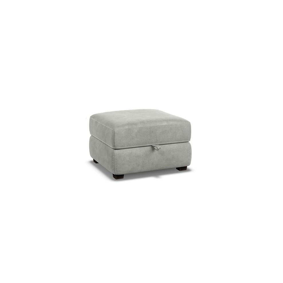 Santino Storage Footstool in Billy Joe Dove Grey Fabric 1