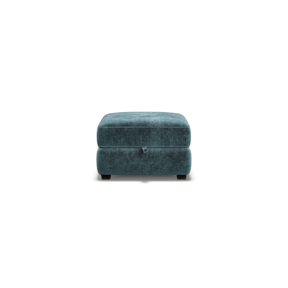 Santino Storage Footstool in Descent Blue Fabric 3