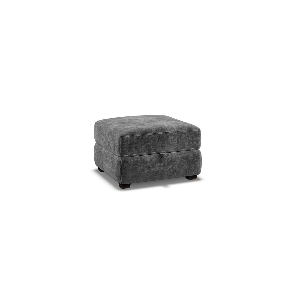 Santino Storage Footstool in Descent Charcoal Fabric 1