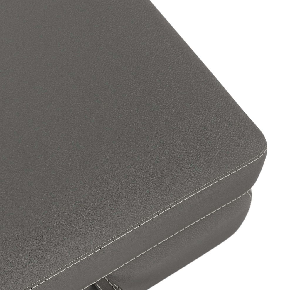 Santino Storage Footstool in Elephant Grey Leather 4