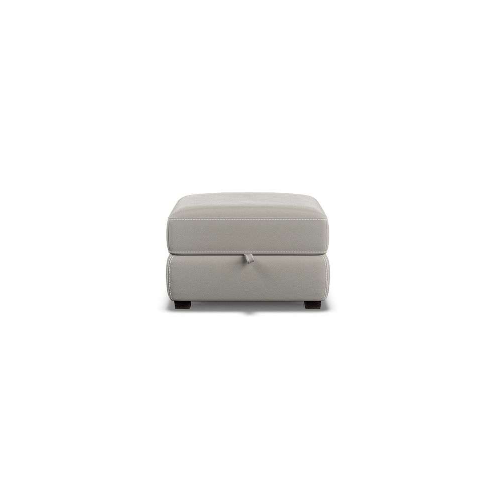 Santino Storage Footstool in Taupe Leather 3