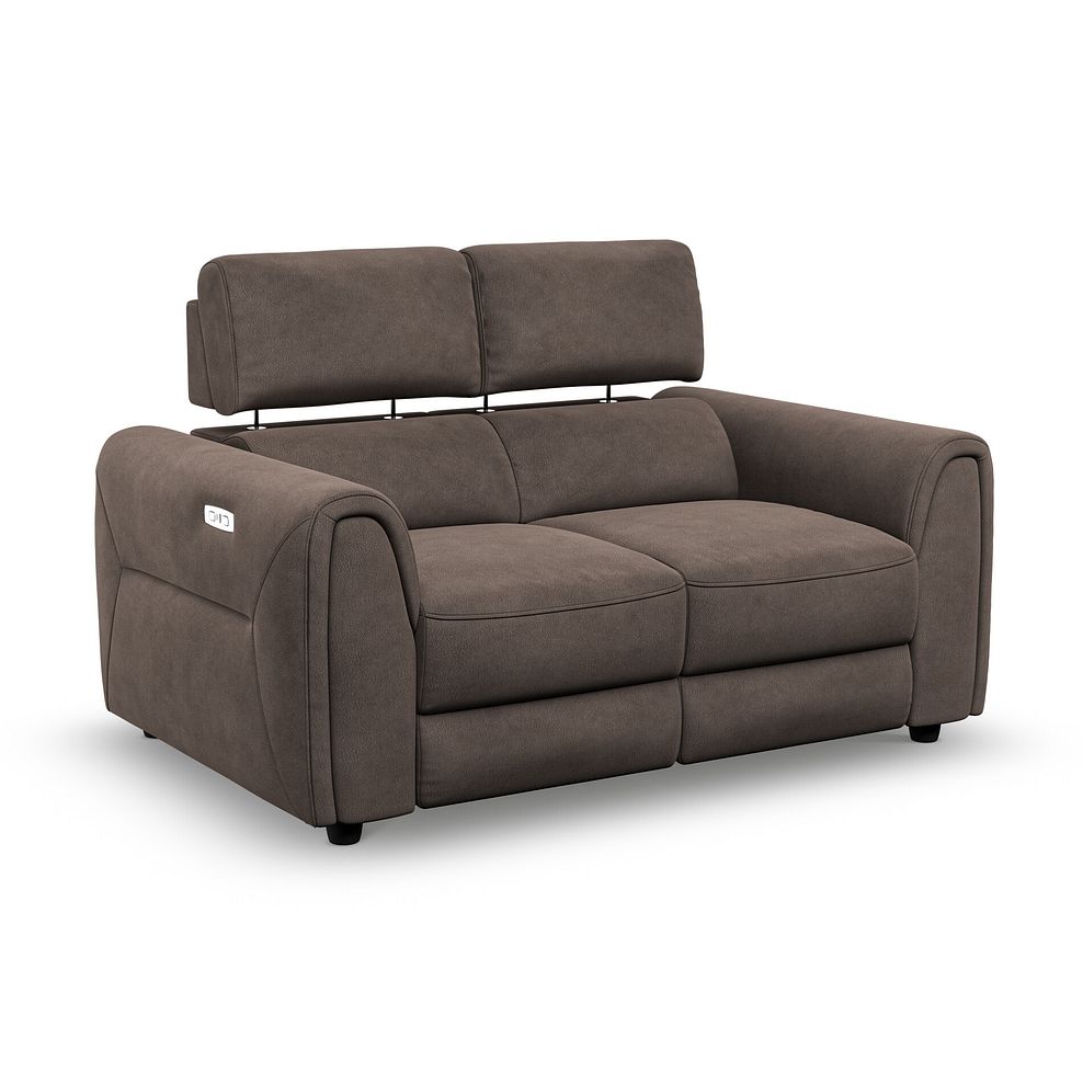 Santorini 2 Seater Electric Recliner Sofa with Power Headrests in Nomad Driftwood Fabric 2