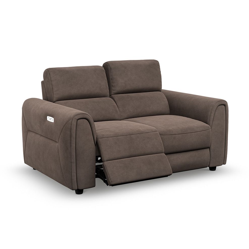 Santorini 2 Seater Electric Recliner Sofa with Power Headrests in Nomad Driftwood Fabric 3