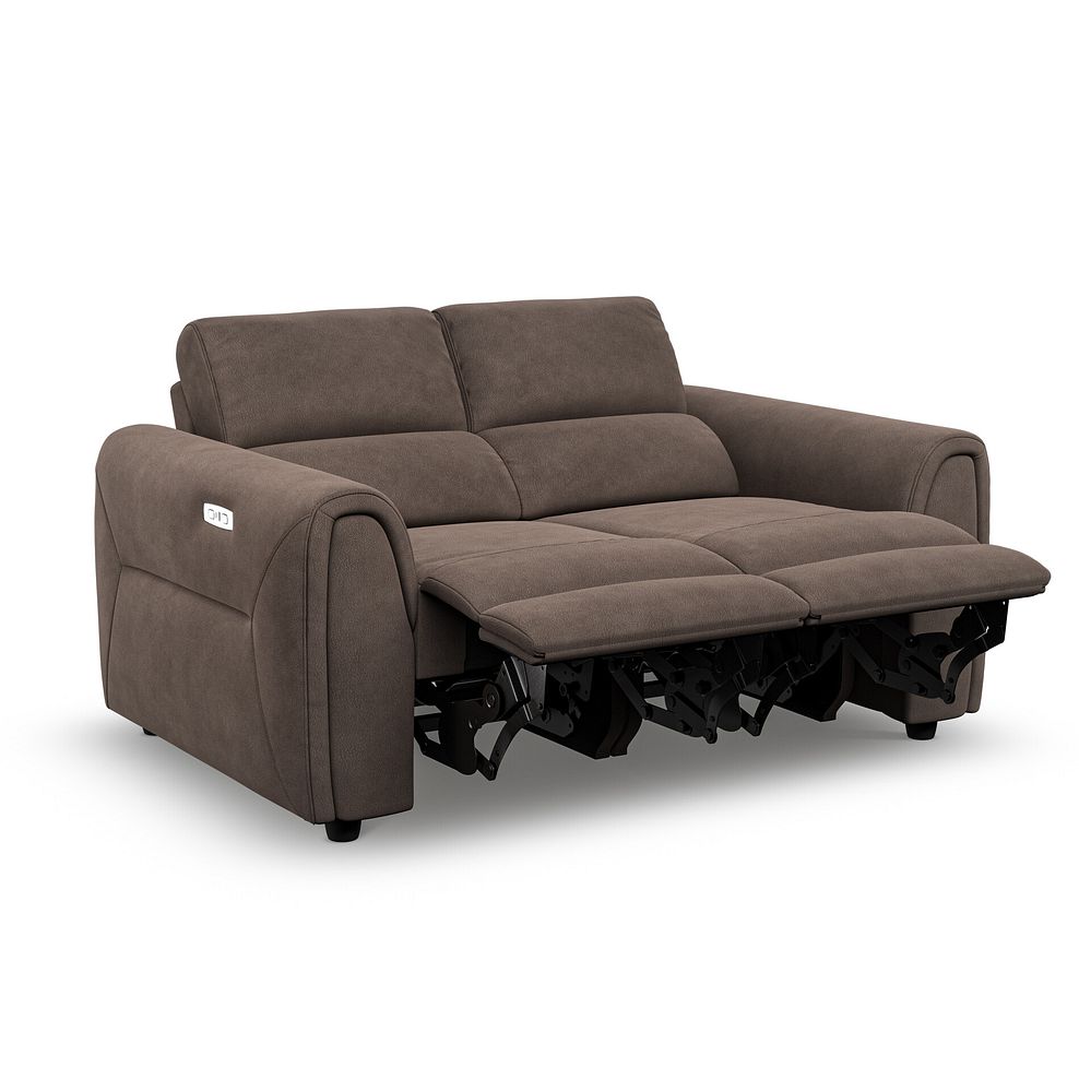 Santorini 2 Seater Electric Recliner Sofa with Power Headrests in Nomad Driftwood Fabric 4