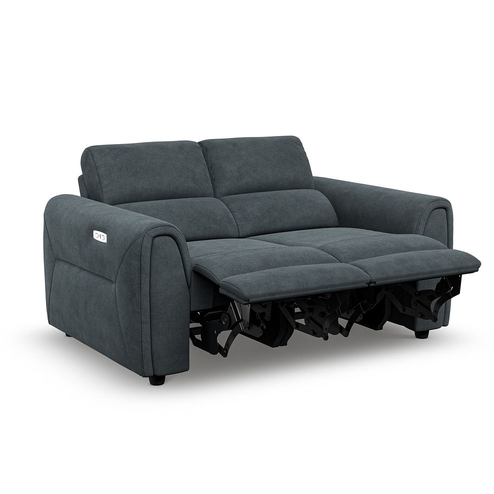 Santorini 2 Seater Electric Recliner Sofa with Power Headrests in Nomad Harbour Mist Fabric 4