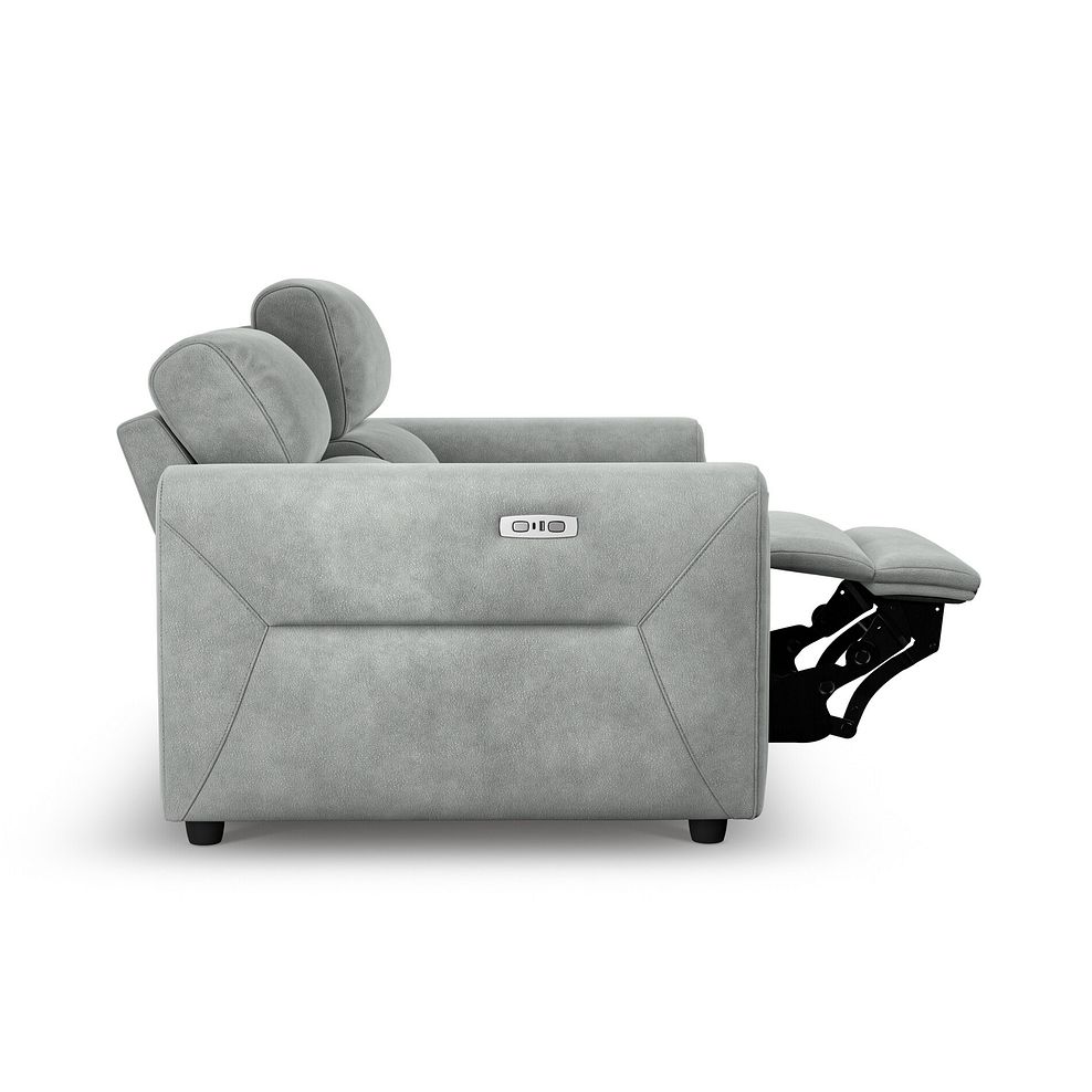 Santorini 2 Seater Electric Recliner Sofa with Power Headrests in Nomad Pebble Fabric 6