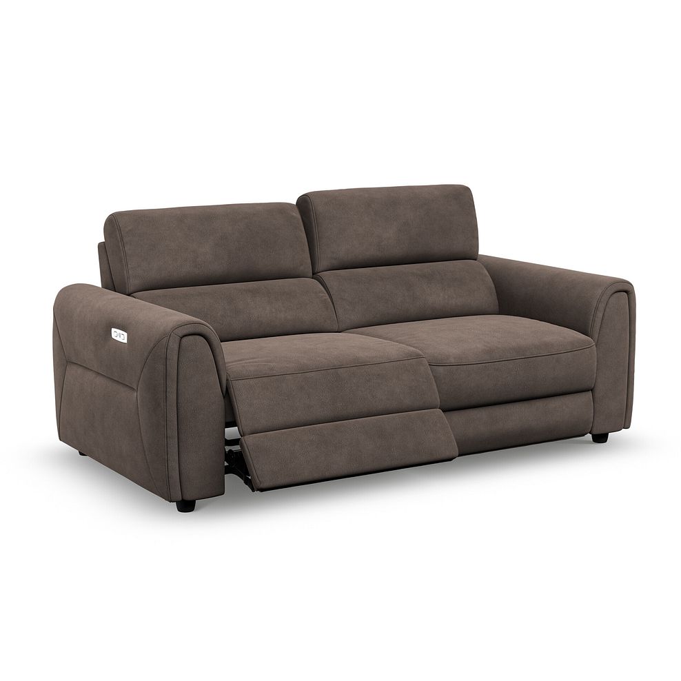 Santorini 3 Seater Electric Recliner Sofa with Power Headrests in Nomad Driftwood Fabric 3