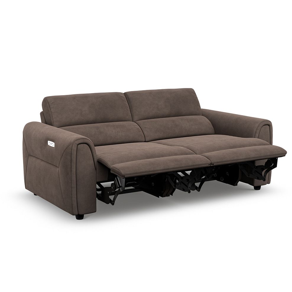 Santorini 3 Seater Electric Recliner Sofa with Power Headrests in Nomad Driftwood Fabric 4