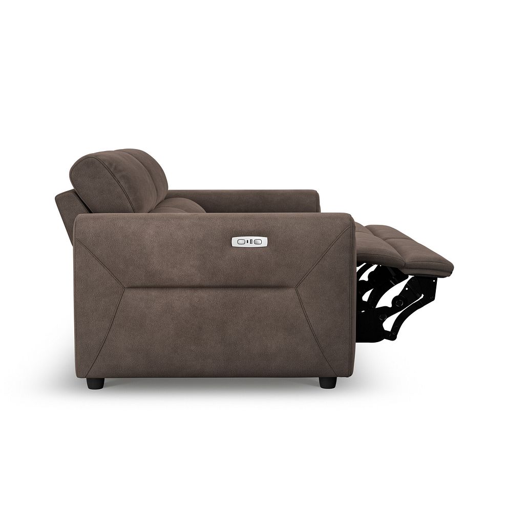 Santorini 3 Seater Electric Recliner Sofa with Power Headrests in Nomad Driftwood Fabric 6