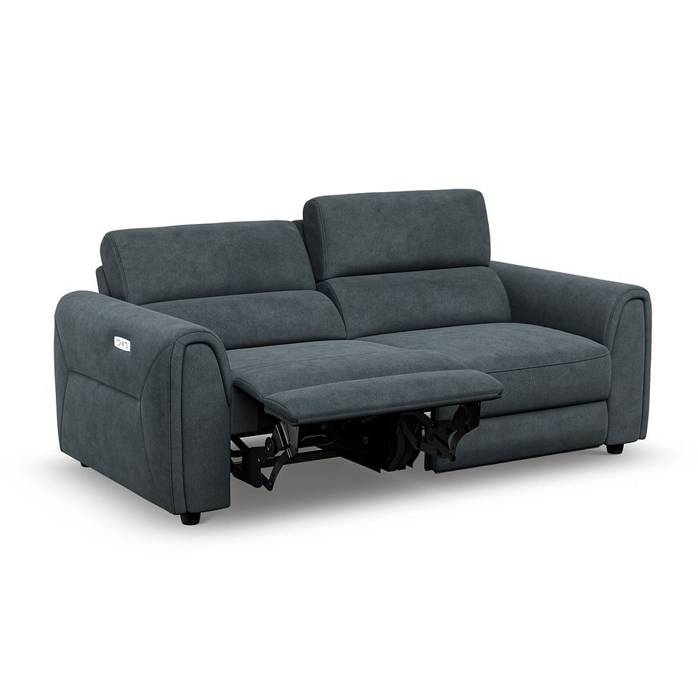 Santorini 3 Seater Electric Recliner Sofa with Power Headrests in Nomad Harbour Mist Fabric 4