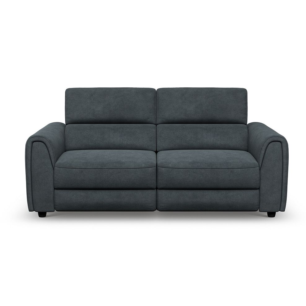 Santorini 3 Seater Electric Recliner Sofa with Power Headrests in Nomad Harbour Mist Fabric 6
