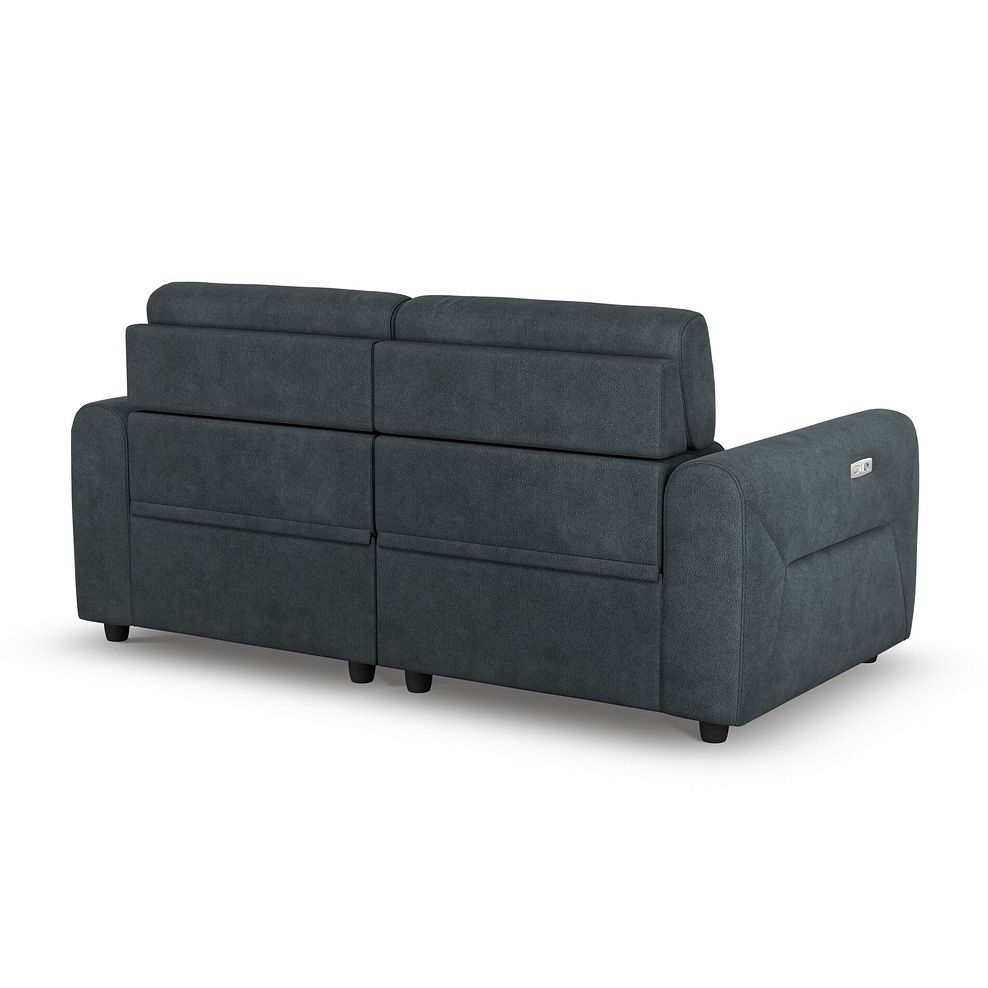 Santorini 3 Seater Electric Recliner Sofa with Power Headrests in Nomad Harbour Mist Fabric 7