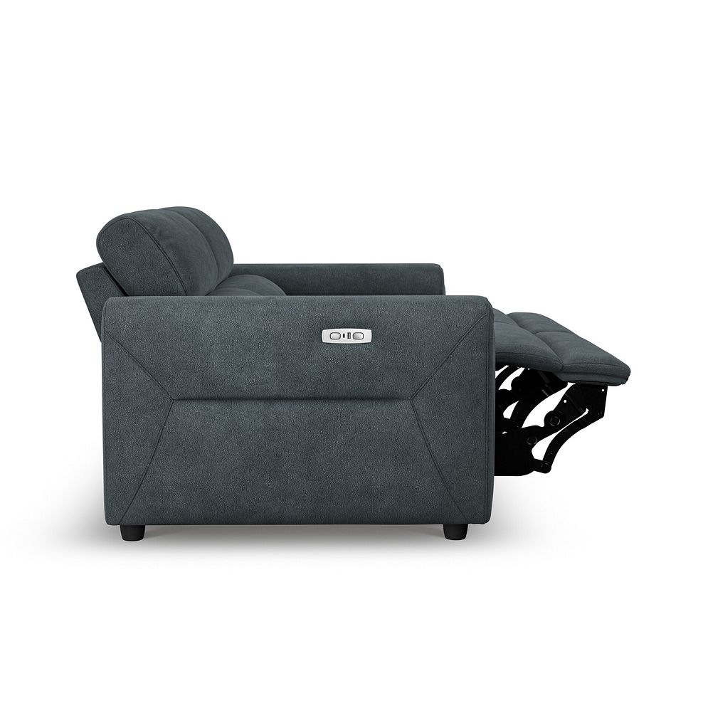 Santorini 3 Seater Electric Recliner Sofa with Power Headrests in Nomad Harbour Mist Fabric 9