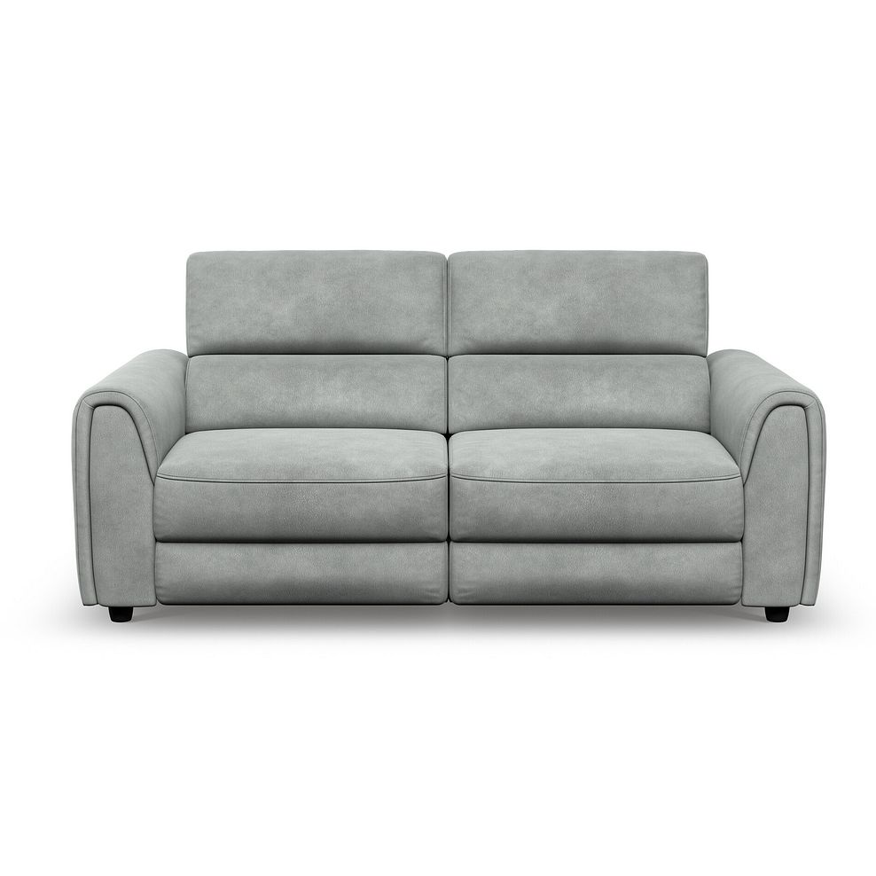 Santorini 3 Seater Electric Recliner Sofa with Power Headrests in Nomad Pebble Fabric 5