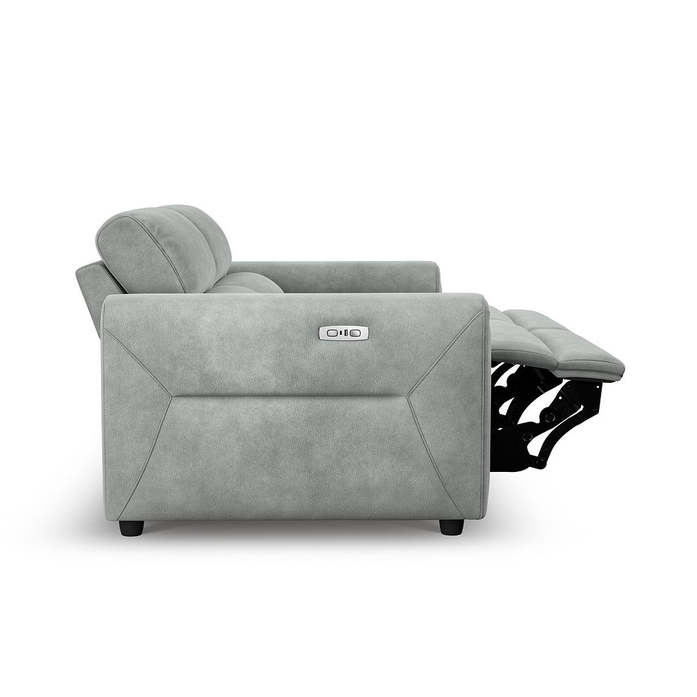 Santorini 3 Seater Electric Recliner Sofa with Power Headrests in Nomad Pebble Fabric 6