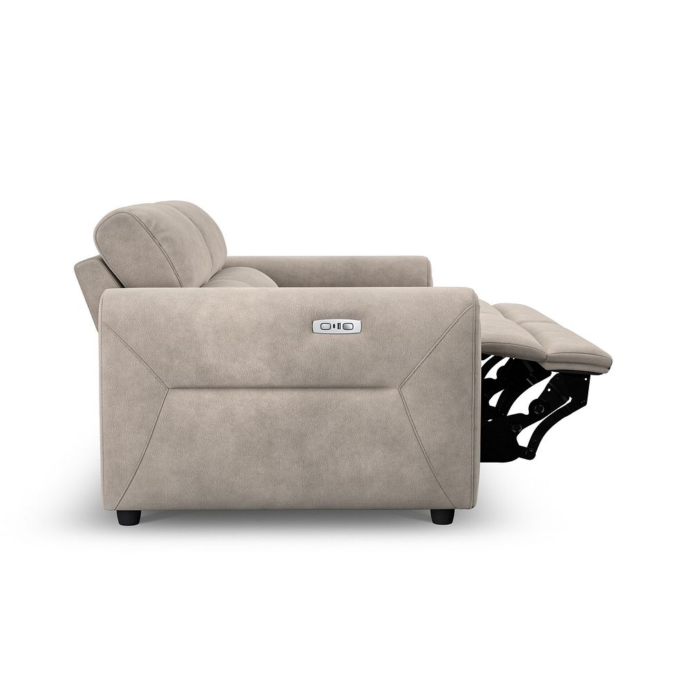 Santorini 3 Seater Electric Recliner Sofa with Power Headrests in Nomad Sahara Fabric 6